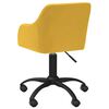vidaXL Silla de comedor giratoria tela amarillo