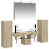 vidaXL Juego de muebles de ba&ntilde;o 6 uds. Roble Sonoma