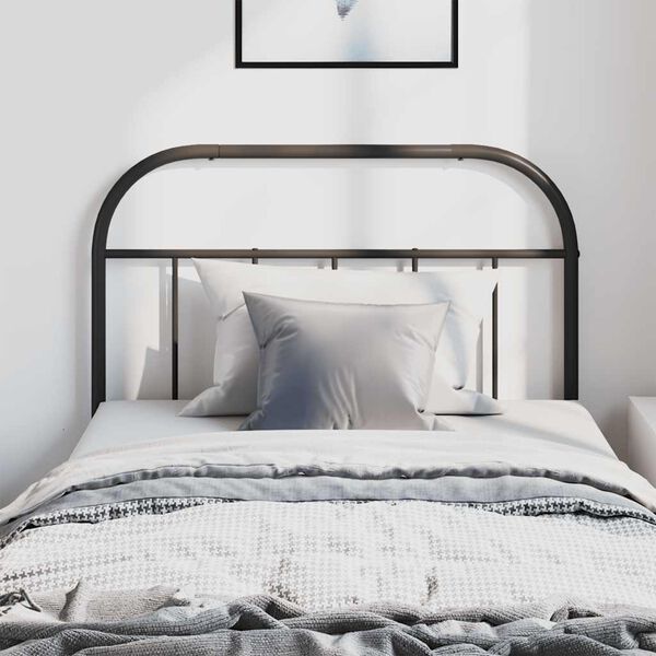 vidaXL Cabecero de metal negro 100 cm