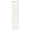 vidaXL Estor cebra beige m&aacute;rmol tejido ancho 45,9 cm poli&eacute;ster