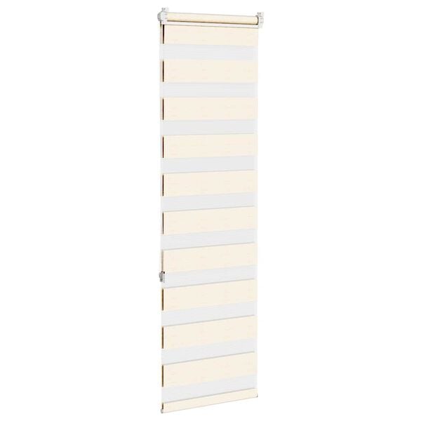 vidaXL Estor cebra beige m&aacute;rmol tejido ancho 45,9 cm poli&eacute;ster