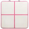 vidaXL Esterilla inflable de gimnasia con bomba PVC rosa 200x200x20 cm