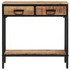 vidaXL Mesa consola madera maciza de mango rugosa 70x35x70 cm