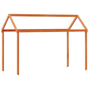 vidaXL Techo de cama infantil madera maciza marr&oacute;n 217x95,5x159 cm