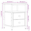 vidaXL Mesita de noche madera de ingeniería marrón roble 34x35,5x50 cm