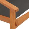 vidaXL Silla de jardín con reposapiés madera de eucalipto y textilene