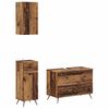 vidaXL Juego de armarios de ba&ntilde;o de 3 piezas BREDA Madera envejecida