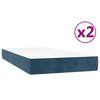 vidaXL Cama box spring con colch&oacute;n terciopelo azul oscuro 200x200 cm