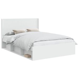 vidaXL Estructura de cama con almacenamiento y cabecero 3 pcs