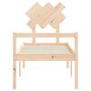 vidaXL Cama para personas mayores con cabecero madera maciza