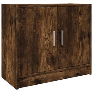 vidaXL Armario de lavabo madera ingenier&iacute;a roble ahumado 63x29x55 cm