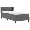 vidaXL Cama tipo Box Spring con colch&oacute;n Gris oscuro 90 x 190 cm tela