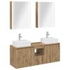 vidaXL Juego de Muebles de Ba&ntilde;o 5 uds. Roble artisan