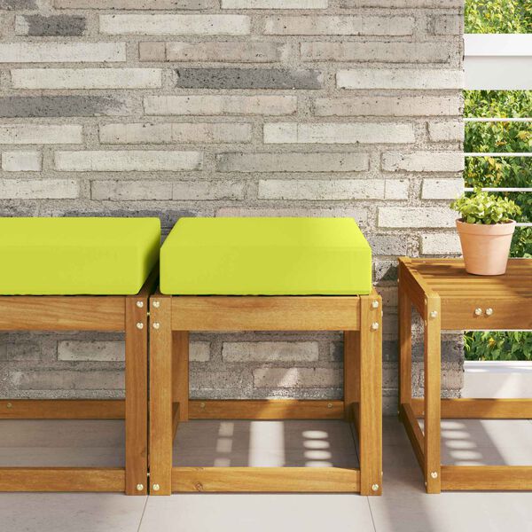 vidaXL Coj&iacute;n de asiento de exterior Verde 40 x 40 x 8 cm