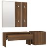 vidaXL Set de muebles de recibidor madera contrachapada roble marr&oacute;n