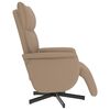 vidaXL Sill&oacute;n reclinable con reposapi&eacute;s cuero sint&eacute;tico capuchino
