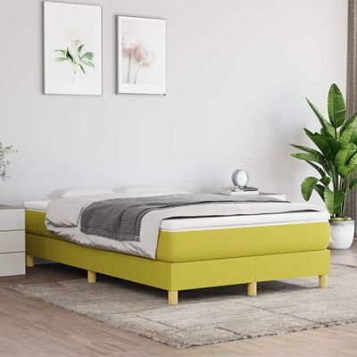 vidaXL Estructura de cama de tela verde 120x200 cm