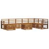 vidaXL Conjunto de sof&aacute;s de exterior 9 uds. Natural