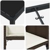 vidaXL Conjunto de Comedor de Jard&iacute;n 5 pcs Marr&oacute;n rat&aacute;n sint&eacute;tico