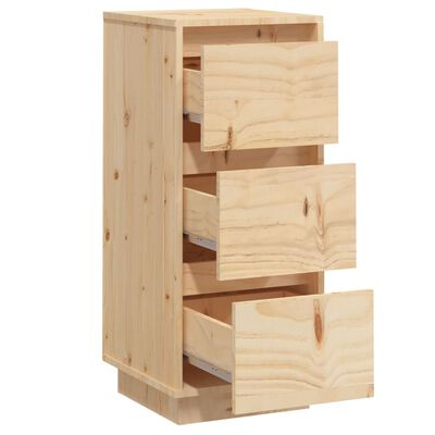 vidaXL Aparador 2 uds madera maciza de pino 32x34x75 cm
