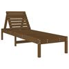 vidaXL Tumbona de madera maciza de pino marr&oacute;n miel 199,5x60x74 cm