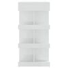 vidaXL Mesa bar con estante aglomerado blanco brillo 100x50x101,5 cm