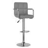 vidaXL Taburete de cocina de cuero sint&eacute;tico gris