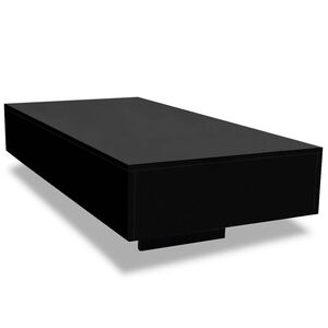 vidaXL Mesa de centro negro brillante