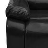 vidaXL Sill&oacute;n reclinable cuero sint&eacute;tico negro