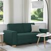 vidaXL Sof&aacute; de 2 plazas de tela verde oscuro, 180x78x84 cm