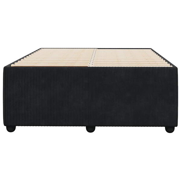 vidaXL Estructura de cama sin colch&oacute;n terciopelo negro 120x200 cm