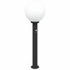 vidaXL Baliza luminosa con sensor de 80 cm, color negro, IP44