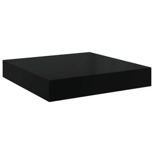 vidaXL Estante flotante de pared negro brillante MDF 23x23,5x3,8 cm