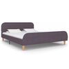 vidaXL Estructura de cama sin colch&oacute;n tela taupe 135x190 cm