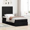 vidaXL Cama otomana con colch&oacute;n tela negra 100x200 cm