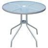 vidaXL Mesa de jard&iacute;n bistro de acero gris 80x71 cm
