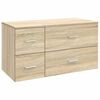 vidaXL Juego de muebles de ba&ntilde;o 2 uds. Roble Sonoma