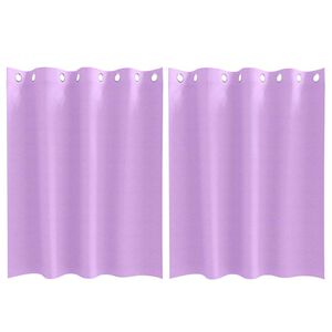 vidaXL Cortinas Opacas con Anillas 2 uds. Morado 140 x 140 cm