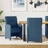 vidaXL Sillas de Comedor con Ruedas 2 pcs Azul 57 x 67 x 95 cm tela