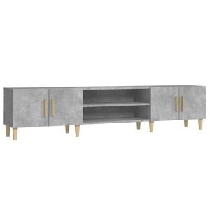 vidaXL Mueble de TV madera contrachapada gris hormig&oacute;n 180x31,5x40 cm