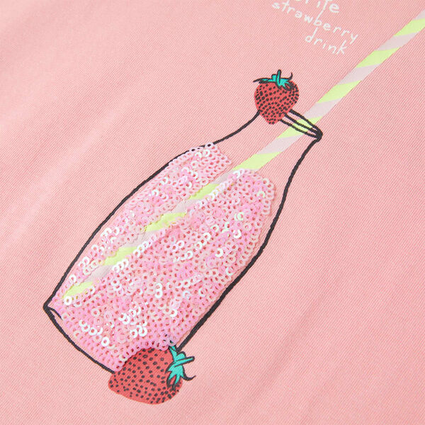 Camiseta infantil rosa 116