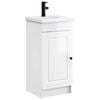 vidaXL Vanidad de ba&ntilde;o con lavabo Blanco Brillante 42 x 40 x 84,5 cm