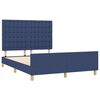 vidaXL Cama sin colch&oacute;n tela azul 140x190 cm