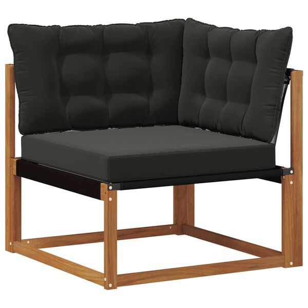 vidaXL Conjunto de sof&aacute;s de exterior con coj&iacute;n 21 pcs Natural y negro