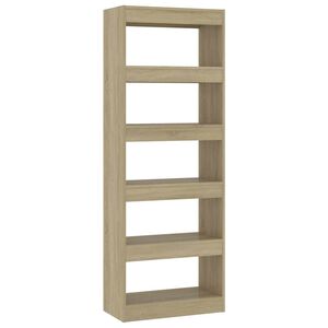 vidaXL Estanter&iacute;a/divisor madera ingenier&iacute;a roble Sonoma 60x30x166 cm