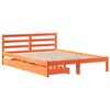 vidaXL Cama sin colchón madera maciza de pino marrón cera 120x200 cm