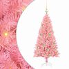 vidaXL Árbol de Navidad con 150 LED con soporte Rosa 120 cm PVC