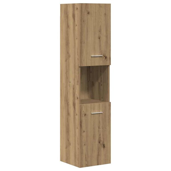vidaXL Juego de muebles ba&ntilde;o 4 piezas madera ingenier&iacute;a roble artisan