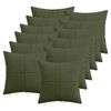 vidaXL Funda de almohada 12 pcs ALMELO Verde 45 x 45 cm pana