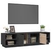 vidaXL Mueble de TV madera maciza de pino gris 156x40x40 cm